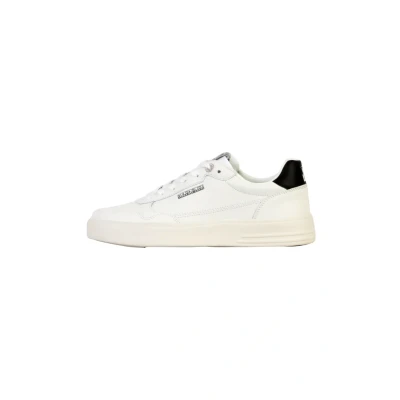 Abbildung von NAPAPIJRI Bark Leather (NP0A4IQP) White, Sneakers aus Leder für Herren, Weiß Schwarz, 44 EU