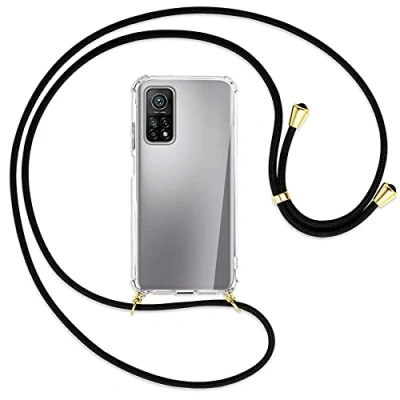 Abbildung von mtb more energy® Handykette kompatibel mit Xiaomi Mi 10T (Pro) 5G (6.67&#039;&#039;) schwarz/Gold Smartphone Hülle zum Umhängen Anti Shock Strong Full TPU Case