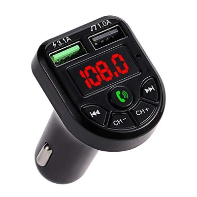 Abbildung von Bluetooth FM Transmitter Auto Kfz Radio Adapter mit Dual USB Ladegerät für Handy