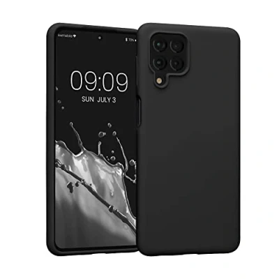 Abbildung von kwmobile Hülle kompatibel mit Samsung Galaxy M53 5G Silikon Handy Case Handyhülle weiche Oberfläche kabelloses Laden Schwarz