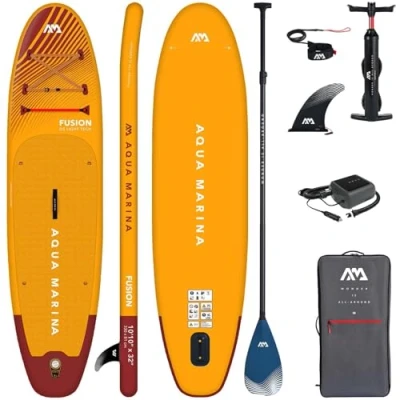 Abbildung von AQUA MARINA FUSION SUP Board Stand Up Paddle aufblasbar CARBON PADDEL