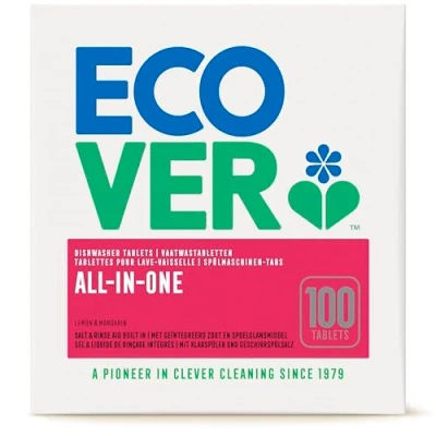 Abbildung von Ecover Spülmaschinen Tabs ALL IN ONE 100 Stück 2Kg Spülmaschinentabs