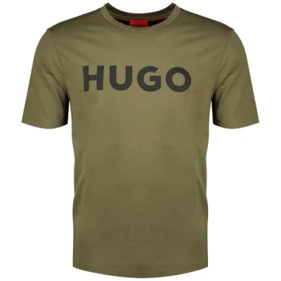 Abbildung von HUGO Tshirt print, Herren, Größe: Large, Dark beige