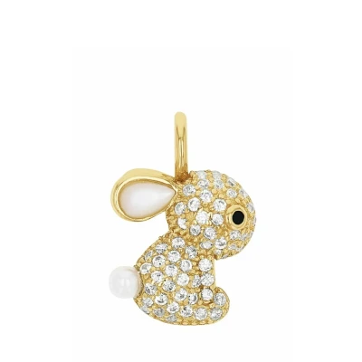 Abbildung von amor Katzenauge HASE Anhänger goldcoloured, Damen, Größe: One Size, Gold coloured