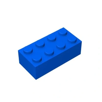 Abbildung von TTEHGB TOY Klassischer Massenziegel 2x4, 100 Stück Baustein Blau, Kompatibel mit Alle Großen Marken, MOC Enthusiasten, Farben: Blau