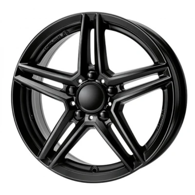 Abbildung von RIAL 5 loch 16Zoll 112mm Alufelge M10 hyper silber schwarz Horn poliert 1 70648M84 Felge
