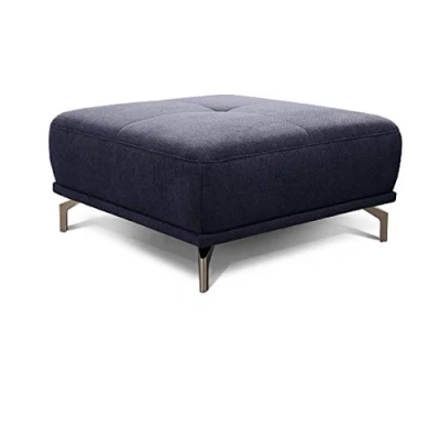 Abbildung von CAVADORE XXL Hocker Carly / Fußbank fürs Wohnzimmer Polsterhocker passend zum Ecksofa Carly, 91 x 45 91, Webstoff blau