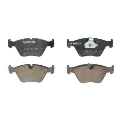 Abbildung von BOSCH 0 986 424 485 Bremsbelagsatz Low Metallic mit Kolbenclip, Anti Quietsch Blech BMW: 5 Limousine, Touring