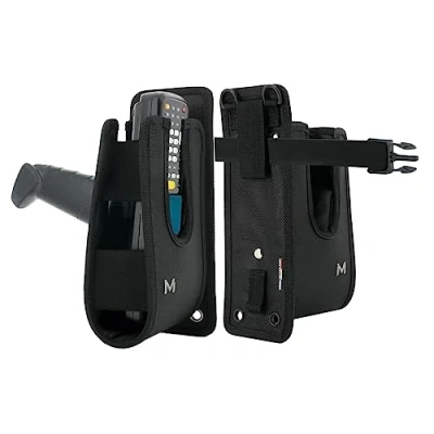 Abbildung von Holster für pistolenähnliches Eingabeterminal mit Griff Gürtel &amp; Oberschenkelumfang Größe M (Maximale Gerätegröße 24 x 9 7 cm)