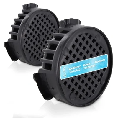 Abbildung von DL pro 2 x Kohlefilter 45mmØ Ersatz für Liebherr 9096342 Miele 10806820 Aktivkohlefilter Filter Rundfilter Kühlschrank KühlGefrierKombination Weinkühlschrank Weinklimaschrank Einbaukühlschrank