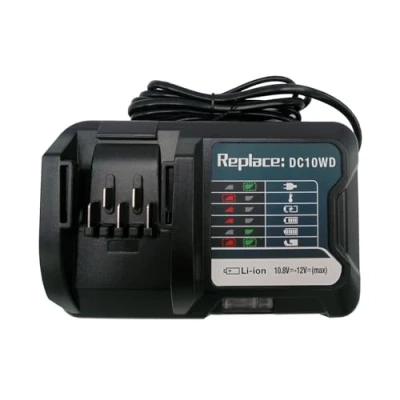 Abbildung von DC10WD Ersatz Makita Ladegerät für DC10SB DC10WC, Kompatibel mit Akku BL1021B BL1041B BL1015 BL1016,für 10.8V 12V CXT Lithium