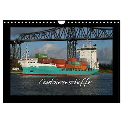 Abbildung von Containerschiffe (Wandkalender 2025 DIN A4 quer), CALVENDO Monatskalender