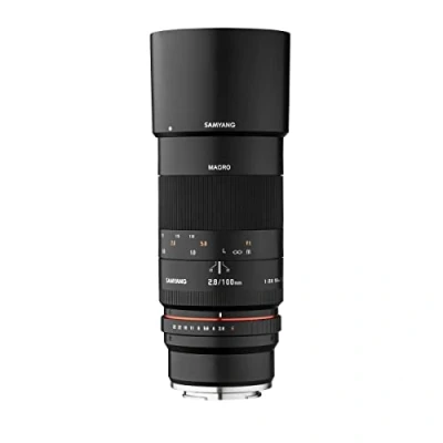 Abbildung von Samyang 100mm F2.8 Makro für MFT Macro Teleobjektiv Festbrennweite Mount, manueller Fokus, Olympus OM D E M10 Mark IV, M1 III, Panasonic Lumix DC G110, G91