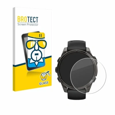 Abbildung von BROTECT Panzer Schutz Glas für Garmin Fenix 8 AMOLED (47 mm) 9H Echtglas, Displayschutz