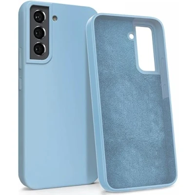Abbildung von MyGadget Hülle für Samsung Galaxy S22 Gummierte Handyhülle [ 3 Layer Struktur ] Schutzhülle mit Soft Inlay &amp; Hardcase Cover außen Baby Blue