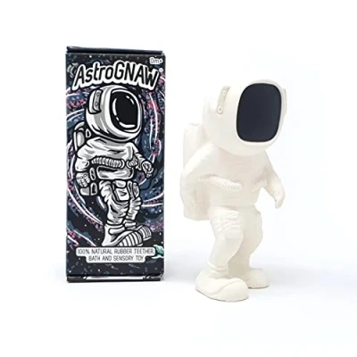 Abbildung von AstroGNAW (Weiß) Astronaut Babyspielzeug aus Naturkautschuk zum Zahnen, Baden und für sensorisches Spielen