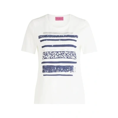 Abbildung von Betty Barclay Tshirt print, Damen, Größe: 46, Patch cream dark blue