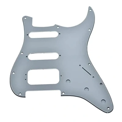 Abbildung von Dopro 11 Loch Strat HSS Gitarre Pickguard 3 Schrauben Humbucking Pickup Mount für American FD Stratocaster Weiß lagig