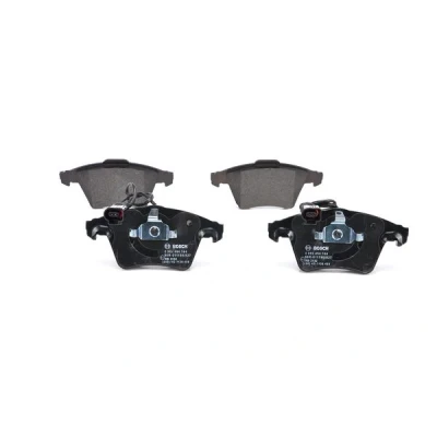 Abbildung von BOSCH 0 986 494 164 Bremsbelagsatz Low Metallic mit integriertem Verschleißsensor Anti Quietsch Blech, Kolbenclip VOLKSWAGEN: Touareg I