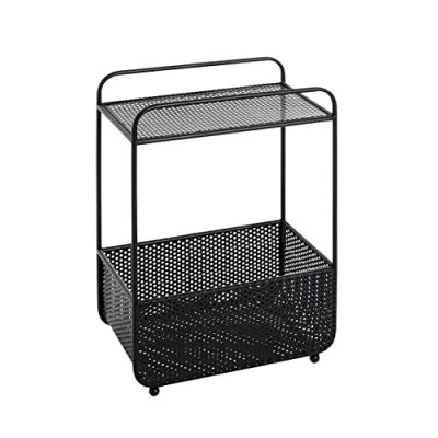 Abbildung von HAKU Möbel Beistelltisch schwarz, Metall Maße: B 41 cm x H 58 T 25 cm, Style: Modern