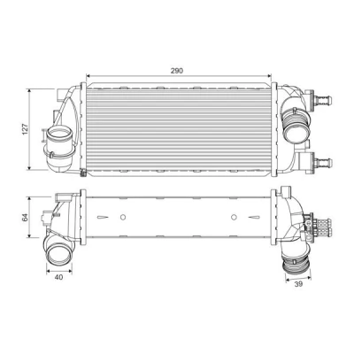 Abbildung von VALEO 818695 Ladeluftkühler Aluminium ohne Sensor