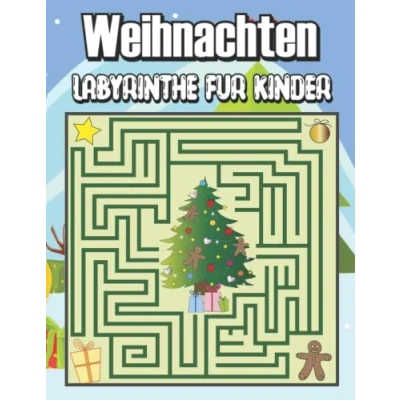 Abbildung von Weihnachten Labyrinthe für Kinder: Großes Weihnachts Labyrinth Buch Kinder