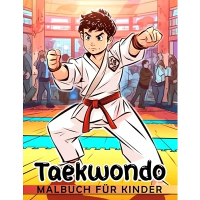 Abbildung von Taekwondo Malbuch für Kinder.: 30 hochwertige und sorgfältig ausgewählte Ausmalbilder Spaß Stressabbau. Perfekt als Scherz oder Wichtelgeschenke, besonders zu Weihnachten.