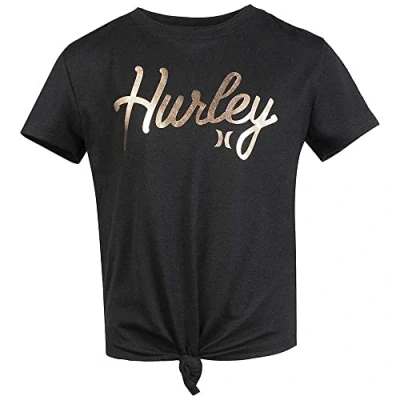Abbildung von Hurley Mädchen Hrlg Knotted Boxt Tee T Shirt, schwarz, 6 Años