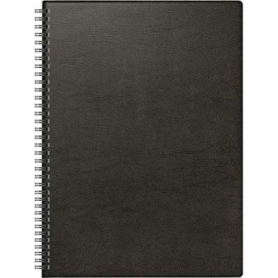 Abbildung von BRUNNEN 1078101902 Buchkalender Modell 781, 2 Seiten = 1 Woche, 21 x 29,7 cm, Kunststoff Decke schwarz, Kalendarium 2022, Wire O Bindung