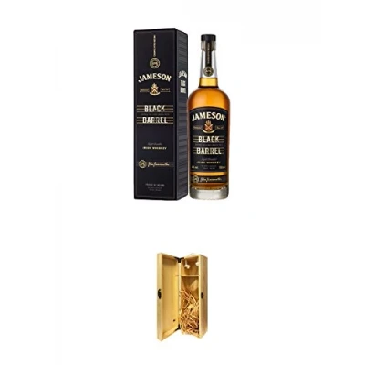 Abbildung von Jameson Select Reserve Black Barrel Small Batch 0,7 Liter + 1a Whisky Holzbox für 1 Flasche mit Hakenverschluss