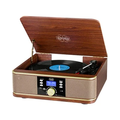Abbildung von Trevi TT 1042 DAB, Kastenie, Holz, 33,45,78 RPM, Drehregler, DAB+, FM, USB Typ A
