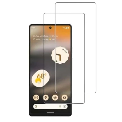 Abbildung von Cracksin [2 Stück] Schutzglas kompatibel mit Google Pixel 6a Panzerfolie Schutzfolie Verbundglas Displayglas Echt Hart Tempered Glass 9H Härte Glas