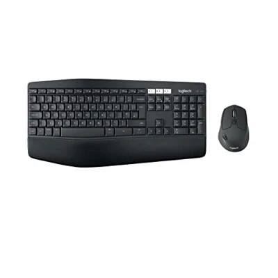 Abbildung von Logitech MK850 Performance Kabelloses Tastatur Maus Set, Bluetooth &amp; 2.4 GHz Verbindung via USB Empfänger, 24 bis 36 Monate Akkuleistung, Handballenauflage, Skandinavisches QWERTY Layout Schwarz