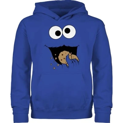 Abbildung von Kinder Hoodie Jungen Mädchen Karneval &amp; Fasching Keks Monster 152 (12/13 Jahre) Royalblau karneval&amp;fasching pullover fashing pulli karnevalsartikel junge fasend kids „karneval“ hoody