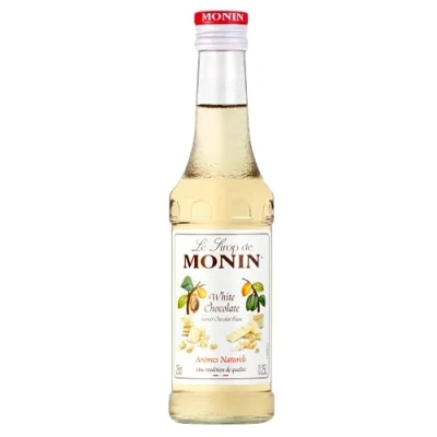 Abbildung von 4x Monin Weiße Schokolade Sirup, 250 ml Flasche für Cocktails, zum Kaffee oder Kochen