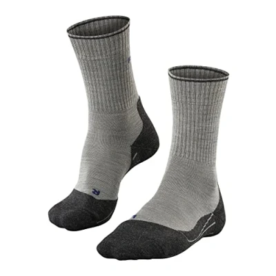 Abbildung von FALKE Damen Wandersocken TK2 Explore Wool Silk W SO Wolle antiblasen dick 1 Paar, Grau (Light Grey 3400), 41 42