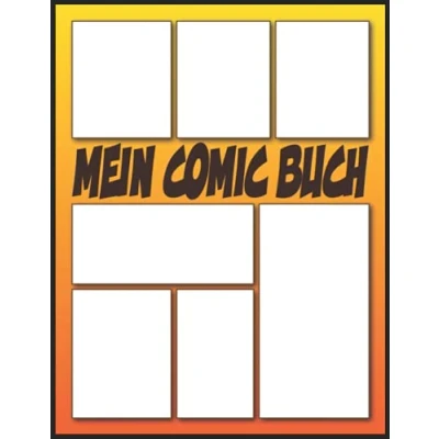 Abbildung von 100 Vorlagen für Comic Zeichnen lernen kinder: Selber Blanko Buch Geschenk Fan, Erwachsene &amp; Kinder (A4 Papier)