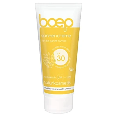 Abbildung von boep Sonnencreme LSF30 Mineralischer Sonnenschutz für Babys, Kinder und Erwachsene Mit Zinkoxid, ohne chemische UV Filter, Phtalate &amp; DHHB Vegane Naturkosmetik die ganze Familie (200ml)