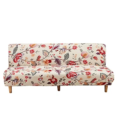 Abbildung von CHNSHOME Sofabezug Ohne armlehnen Stretch Armlose sofaüberwurf Sofahusse Armlehne 2 sitzer Sofa Abdeckung Schlafsofa bezug