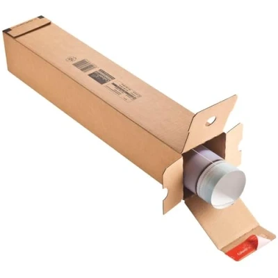 Abbildung von ColomPac Versandhülse, für DIN A2 Formate, Farbe: braun Innenmaße: (B)430 x (T)108 (H)108 mm 10 Stück (CP 072.02)