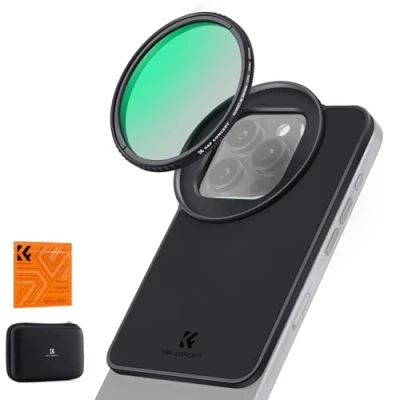 Abbildung von K&amp;F Concept 6,7 Zoll Magnetischer Objektivfilter Adapter mit 67mm CPL Filter Polfilter für iPhone, Kompatibel 16/15/14/13/12 Pro Max, 16/15/14 Plus
