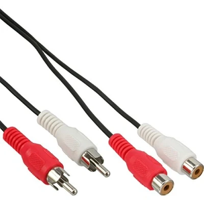 Abbildung von InLine 89934 Cinch Verlängerung, 2x Cinch, Stecker / Buchse, 10m