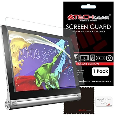 Abbildung von TECHGEAR Displayschutz für Lenovo Yoga 2 10 Zoll Ultra Klare Schutzfolie mit Reinigungstuch + Applikationskarte