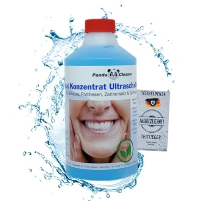 Abbildung von PandaCleaner Dental Konzentrat Ultraschallreiniger Für Gebisse &amp; Prothesen Reinigungskonzentrat (1 St. 500ml Reinigungsflüssigkeit)