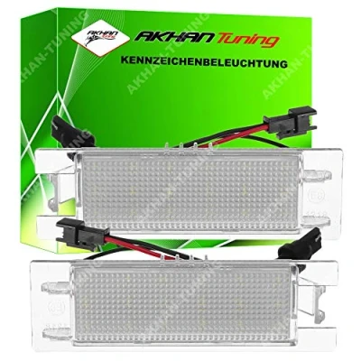 Abbildung von Akhan KB19 LED Kennzeichenbeleuchtung Module komplette Einheit Plug&#039;n Play geeignet für Opel Corsa C, D, Astra H, J, Insignia, Vectra Zafira B, Tigra Meriva A, Adam
