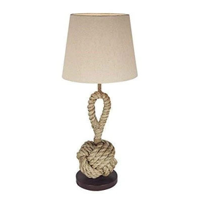 Abbildung von linoows Taulampe, Affenfaust Lampe, Maritime Hockerleuchte, Seillampe 70 cm
