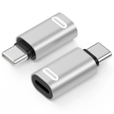 Abbildung von MoKo Lightning Buchse auf USB C Stecker Adapter, 2 Stück Adapter für iPhone 16/15 Pro Max Plus, iPad, Schnell Laden, Nicht Audio/OTG, Silber PD