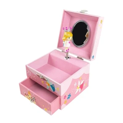 Abbildung von Trousselier 6260205 Musikspieldose für Kinder, Prinzessin, Schmuckschatulle mit ausziehbarer Schublade, Schmuckkästchen, Aufbewahrung
