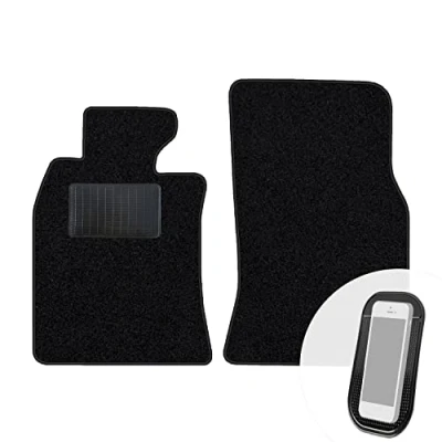 Abbildung von moto MOLTICO Vorne Fußmatten Auto Velours Autoteppiche Schwarz Automatten Set 2 teilig passend für Mini Cooper 2006 2013