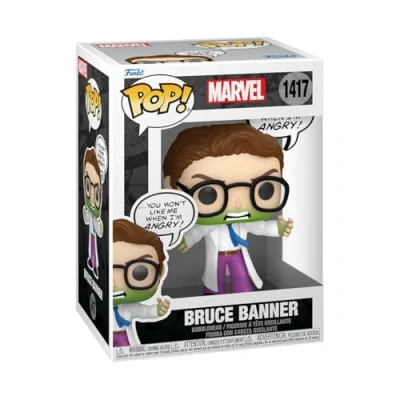 Abbildung von Funko POP! Marvel: Bruce Banner Hulk (Don&#039;t Make Me Angry) Marvel Comics Vinyl Sammelfigur Geschenkidee Offizielle Handelswaren Spielzeug Für Kinder und Erwachsene